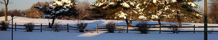 Herndon golf course in the winter