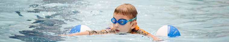 child swimming